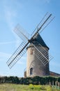 Old windmill in Beaujolais, France Royalty Free Stock Photo