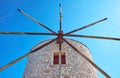 Old windmill and blue sky
