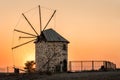 Old Windmill in Bodrum at dusk Royalty Free Stock Photo