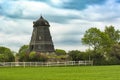 Old windmill converted to living house or apartments in Sweden Royalty Free Stock Photo