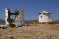 Old windmill on a hill in Bodrum, Turkey Royalty Free Stock Photo