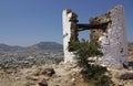 Old windmill on a hill in Bodrum, Turkey Royalty Free Stock Photo