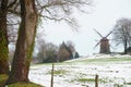 The old windmill on the hill. Royalty Free Stock Photo