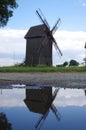 Old windmill - historic agriculture wind mill