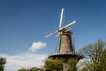 Old windmill in the historic centre of Leiden Royalty Free Stock Photo