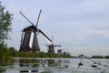 Old windmill in Kinderdijk the Netherlands Royalty Free Stock Photo