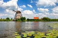 Old windmill. Kinderdijk windmill park. Netherlands Royalty Free Stock Photo