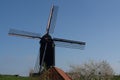 Old windmill in Netherlands, spring season Royalty Free Stock Photo
