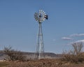 Old windmill outside Fort Davis, Texas. Royalty Free Stock Photo