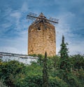 Old windmill in Palma de Mallorca Royalty Free Stock Photo