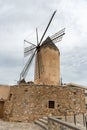 Old windmill in Palma de Mallorca Royalty Free Stock Photo
