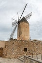 Old windmill in Palma de Mallorca Royalty Free Stock Photo