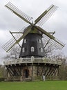 Old Windmill `Slottsmollan` in the Kungsparken Park