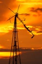 Old Windmill at Sundown Royalty Free Stock Photo