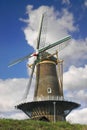 Old windmill in the town of Gorinchem. Royalty Free Stock Photo