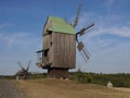 Old windmill. Ukrainian mill of the nineteenth century Royalty Free Stock Photo