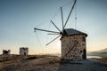 Old Windmills in Bodrum at dusk Royalty Free Stock Photo