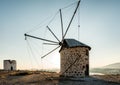 Old Windmills in Bodrum at dusk Royalty Free Stock Photo