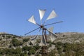 Old windmills Lassithi area, island Crete, Greece