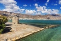 Old Windmills Poros Elounda on Crete Royalty Free Stock Photo