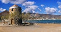 Old Windmills Poros Elounda on Crete Royalty Free Stock Photo