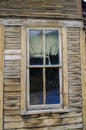A old window on a abandoned ghost town building in Colorado