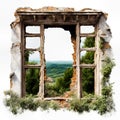 Old Window In An Abandoned House Royalty Free Stock Photo