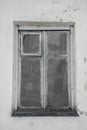 Old window of an abandoned house Royalty Free Stock Photo