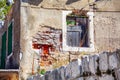 Old window of abandoned house Royalty Free Stock Photo