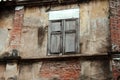 Old window at ancient building bangkok, Thailand Royalty Free Stock Photo