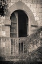 Old window in ancient italian  castle Royalty Free Stock Photo