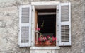 Old window in Annecy, France Royalty Free Stock Photo