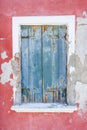 Old window - Burano, Italy Royalty Free Stock Photo