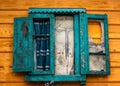 Old Window in Caminito Argentina Royalty Free Stock Photo