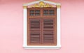 Old Window, Chino-Portuguese style Royalty Free Stock Photo