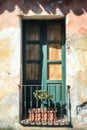 Old Window in Colonia del Sacramento Royalty Free Stock Photo