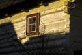 Old window on cottage Royalty Free Stock Photo