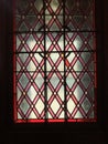 Old window with decorated glass