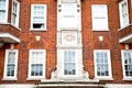 old window in europe london red brick wall historical