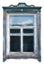 Old window frame Royalty Free Stock Photo