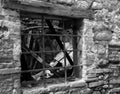 Old window gratings of the old house Royalty Free Stock Photo