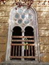 Old window - historic building with gothic window Royalty Free Stock Photo