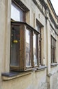Old window on a house in Sremski Karlovci. Kibic fenster .