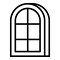 Old window icon outline vector. Glass production Royalty Free Stock Photo