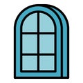 Old window icon vector flat Royalty Free Stock Photo