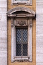 Old window metal fence Royalty Free Stock Photo