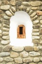 The old window of an Orthodox monastery