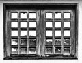 An old window with reflexes Royalty Free Stock Photo