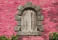 Old window. Retro style picture. Marie Galante Island, Guadeloupe, Caribbean Islands, France