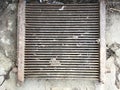 Old window with rusty bars Royalty Free Stock Photo